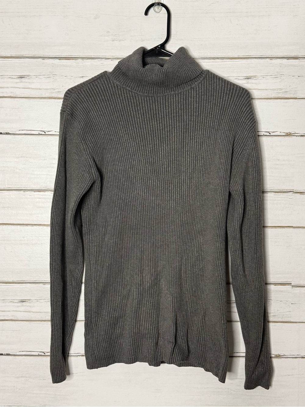 WE1FIT Gray Ribbed Turtleneck Sweater Size L